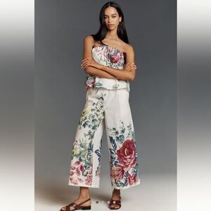 Anthropologie The Somerset Pull-On Pants: Printed
Linen Cotton Edition
